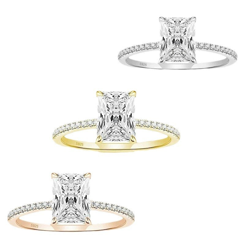 Anillo de Lujo Mujer – Plata 925 con Circonia 3ct