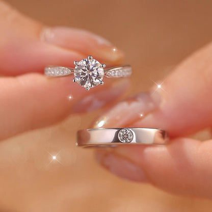 Anillos de Moissanita para Pareja en Plata 925